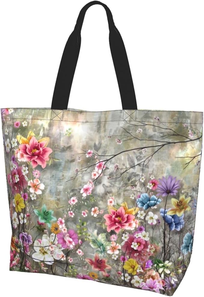 Sunflower Tote Bag For Women, Waterproof Shoulder Bags Big Reusable Grocery Handbag For Shopping Picnic Work Beach