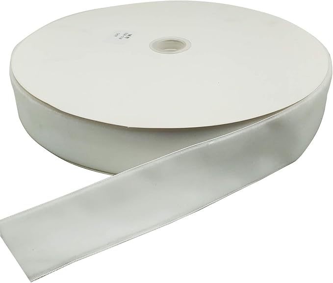 10 Yards Velvet Ribbon Spool (White, 1 1/2")