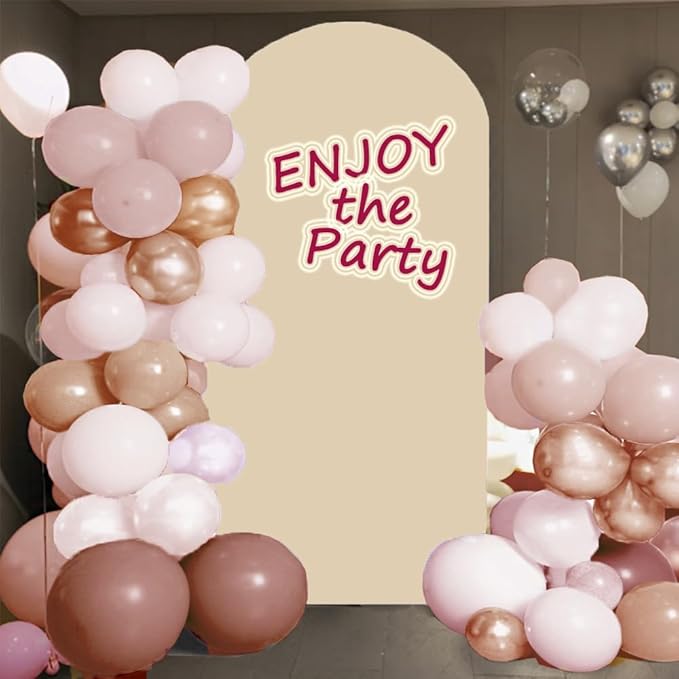 6FT Nude Arch Backdrop Cover, Wedding Arch Cover, Khaki Covers Stretchy Backdrop for Party Celebration Decoration