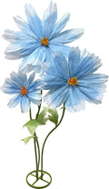 Large Daisy Flower Artificials for Decoration, 6.1ft Giant Daisies Spring Artificial Paper Flowers, Wedding Reception Essential Party Banquet Background Decor, Indoor outdoor Home Decor 3Pcs(Blue)