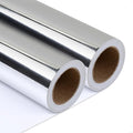 NESCCI Silvery Metallic Wrapping Paper, Solid Color Paper-2 Roll,17 Inches X 32.8 Feet Per Roll,Gift Wrapping Paper,Perfect for Wedding,Valentine's Day, Birthday,Baby Shower,DIY Bouquet