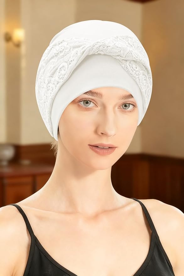 XYIYI Knot Chemo Headwear for Womens Cancer Patients, Stretchy Chemotherapy Headwraps Beanie Hats