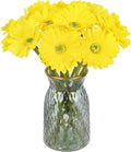 IPOPU Daisy Flowers Artificial,20PCS Yellow Gerbera Daisy Artificial Flowers Fake Daisies for Wedding Party Office Home Decorations(Yellow)