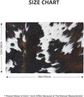 Vintage Cowhide Animal Placemats, Natural Rustic Farm Vintage Cow Animal Fur Texture Print Washable Fabric Placemats Table Kitchen Dining Party 12x18 Inch Set of 6