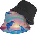 Bucket Hat for Women Men Unisex Sun Cap Packable Outdoor Fisherman Hat Headwear,Reversible Double-Side-Wear