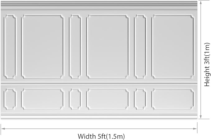 AOFOTO 5x3ft Room Photo Backdrop White Living Room French Classic Frame Wall Photography Background Office Video Conference Meeting Background Adult Children Portrait Photoshoot Backdrop