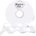 Satin Ribbon 5/8 Inch White Double Faced - 25 Yards for Gift Wrapping DIY Bows Crafts Bridal Bouquet Cutting Ceremony Sewing Christmas Wedding Baby Shower Decoration Humphrey's Craft