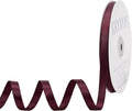 Burgundy Satin Ribbon, Double Faced 3/8 Inch X 50 Yards, Premium Polyester Satin Ribbon for Gift Wrapping, Crafts, Wedding Party Decor