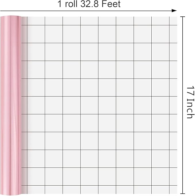 Merture Pink Wrapping Paper Roll - 17 In X 32.8 Ft(46.5 sq.ft.) Metallic Pink Solid Color Gift Wrap with Grid Cutting Lines for Valentines Day, Mothers Day, Wedding, Baby Shower, Birthday, Christmas