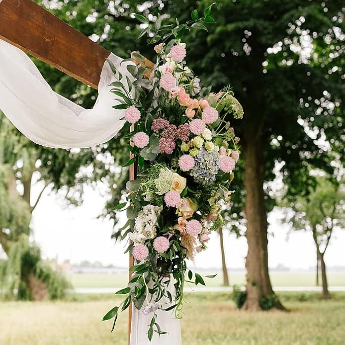 Artificial Flowers, 50pcs Realistic Artificial Rose for DIY Wedding Bouquets Centerpieces Arrangements, Pink Dahlia Flowers with Stem for Bridal Shower Party Home Decorations