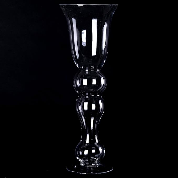Efavormart 4 Pack | 20'' Pilsner Curved Trumpet Glass Vase