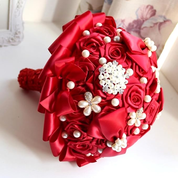 1-1/2 Inches 100 Yards Red Satin Ribbon, Solid Fabric Ribbon Roll for Flower Bouquets, Gift Wrapping, Wedding, Christmas, Handmade Crafts