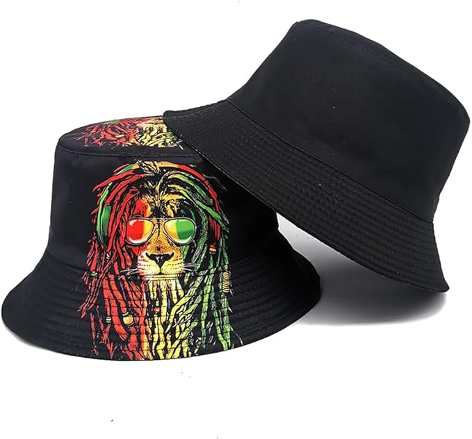 Malaxlx Bucket Hat Beach Sun Hat Fishing Hat for Women Men, Outdoor Travel Reversible Double Side Wear Fisherman Hat