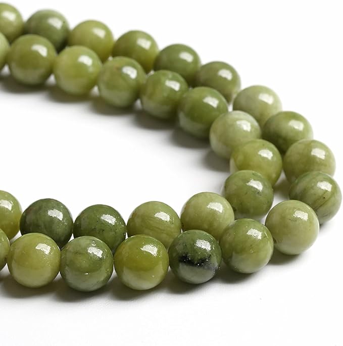 12MM 30PCS Natural Stone Chinese Green Jade Loose Beads for Jewelry Making DIY Bracelet Necklace