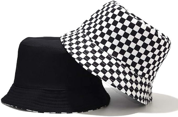 Malaxlx Unisex Bucket Hat Beach Sun Hat Aesthetic Fishing Hat for Men Women Teens, Reversible Double-Side-Wear