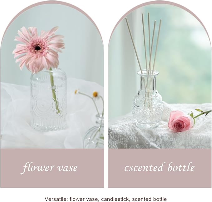 Bud Vases Set of 40 Pcs,Small Flower Vases for Centerpieces,Glass Bud Vase in Bulk Clear,Vintage Bud Vase for Wedding Table Centerpieces Decoration, Home Table Party Decor, Christmas,Anniversary