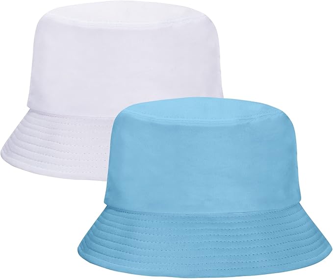 Rosoz 1 & 2 Pack Bucket Hat for Women Men Summer Travel Beach Sun Hat Outdoor Cap Unisex Bucket Hats