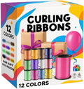 Playbees Curling Ribbon -12-Pack - 60 Foot Rolls - 240 Yards Balloon String Total - Assorted Colors Ribbon for Crafts, Gift Wrapping, Christmas Decorations, String Balloons, Tie Hair & DIY Projects