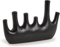 Two's Company Cosmo Black Pipe Decorative Vase, 11-inches Height, Aluminum, Home Decor Accessories