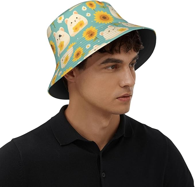 Cute Potted Cactus Bucket Hat Novelty Sun Hats Trendy Fisherman Cap for Men and Women