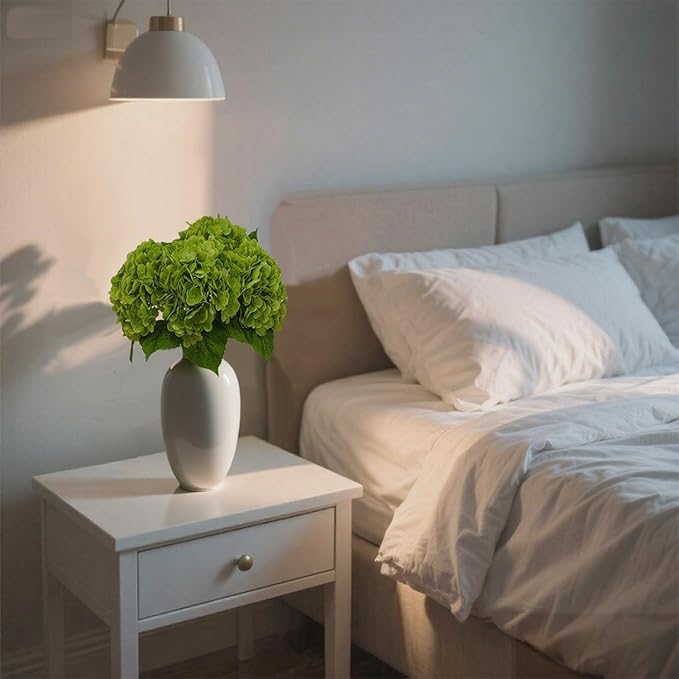 4Pcs Hydrangea Artificial Flowers 21 Inch Real Touch Flowers with Stems Fake Artificial Hydrangeas Flowers for Bouquet Table Centerpieces Spring Decorations for Home