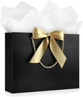 JMANNI Gift Bag, 1PCS Gift Bags Large with Ribbon and 1 Greeting Cards 2 Tissue Paper, Portable Paper Gift Bag with Handles, Birthday Gift Bags,Present Bags for Wedding Party Mothers Day