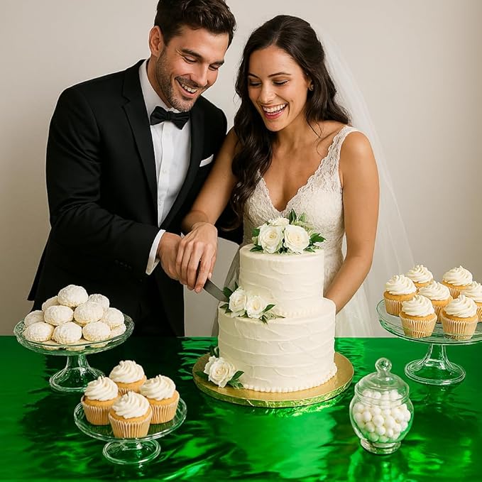 Anderson's Green Shiny Metallic PVC Roll: 47" x 100' Flame-Resistant Event Decor for Weddings, Parties, Photo Booths, Gift Wrap, Table Covers, Backdrops, Crafts & Holiday Decorations