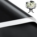 WRAPAHOLIC 20 Sheets Flower Wrapping Paper - 22.4 x 22.4 inch Black White Color Water-Resistant Floral Bouquet Wrapping Paper, Florist Supplies Packaging for Halloween Wedding Birthday Gift DIY