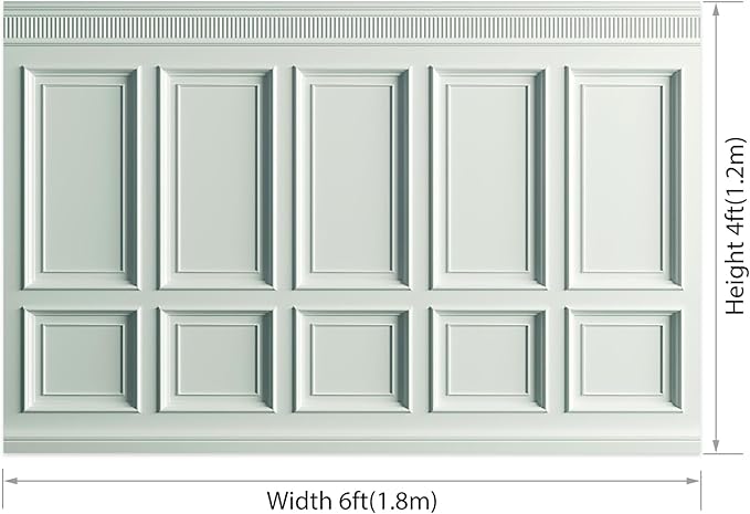AOFOTO Vintage Room Inside Backdrop Classic French Frame Light Green Walls Photo Background for Wedding Bridal Shower Party Banner Home Headboard Decor Wall Photo Studio Booth Props 6x4ft