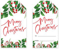 Andaz Press Christmas Holiday Season Classic Gift Tags, Merry Christmas to from Classic Favor Tags, Holly Greenery Leaves Design, for Holiday Events, Parties, and Favors, 60-Pack