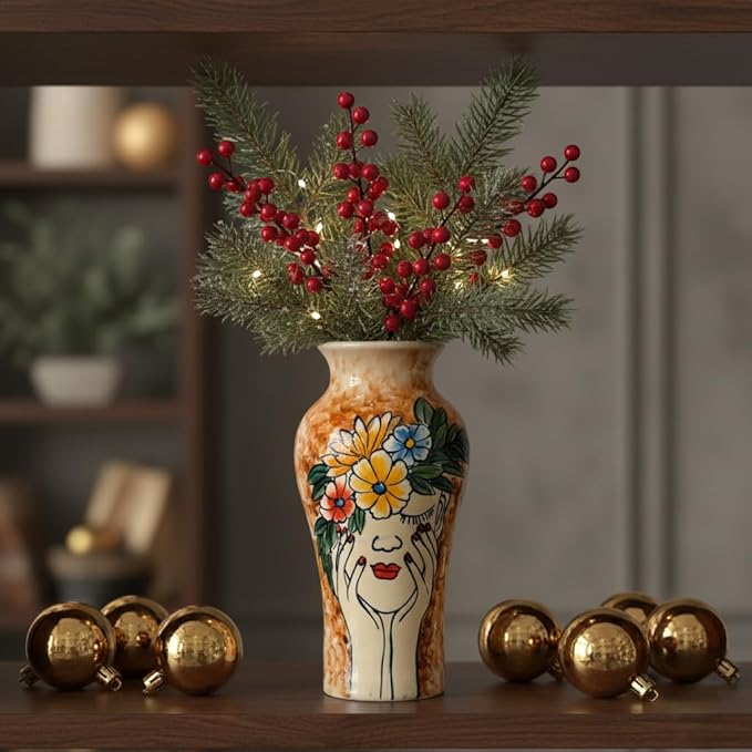 Handmade Mosaic Ceramic Vase – Lady Design – 26 cm (10.2 in) – Home Décor – Heritage T&T Mosaic Collection – Bat Trang Vietnam