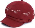 Women Retro Classic Visor Newsboy Cabbie Cap Beret Hats with Flower Buckle for Woman Ladies