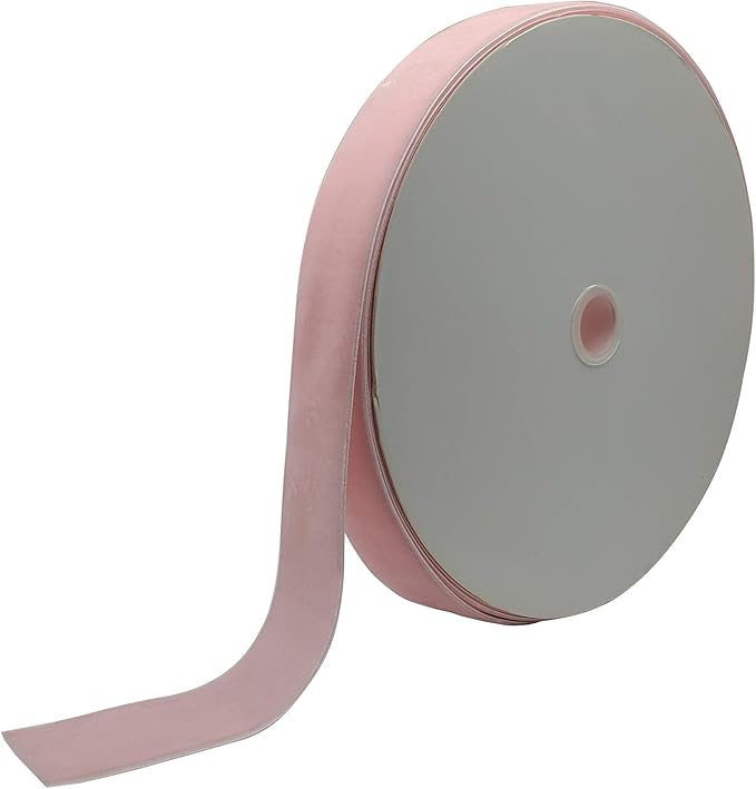 10 Yards Velvet Ribbon Spool(Pink, 1 1/2")