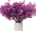 6PCS Artificial Baby Breath Flowers Fake Silk Real Touch DIY Floral Bouquets Decor Wedding Party Decoration Arrangements (Purple)