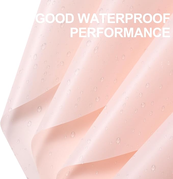 WRAPAHOLIC 20 Sheets Flower Wrapping Paper - 22.4 x 22.4 inch Pure Pastel Pink Water-Resistant Floral Bouquet Wrapping Paper, Florist Supplies Packaging for Wedding Birthday Gift DIY