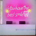 You have the best smile Neon sign, Wall Decor Dimmable Smile Neon Light Business Logo Sign, Dental clinic sign dental neon light, tooth dental care sign, Tooth & Brush Wall Art, Bathroom Wall Decor