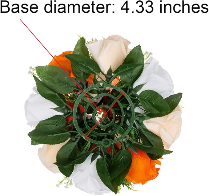Flower Centerpieces for Wedding Tables: Wedding Table Decorations Orange Flower Balls Centerpieces for Engagement Cerebration Party Center Pieces 10 Packs