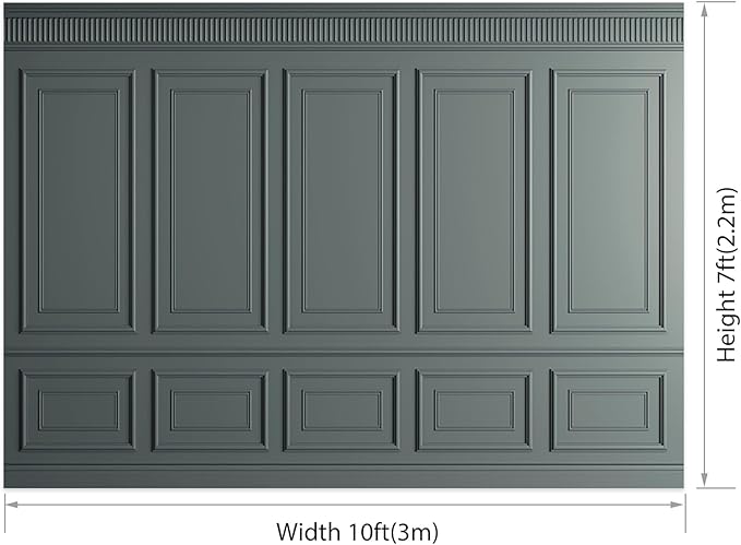 AOFOTO Vintage Room Inside Backdrop Classic French Frame Dark Grey Walls Photo Background for Wedding Bridal Shower Party Banner Home Headboard Decor Wall Photo Studio Booth Props 10x7ft