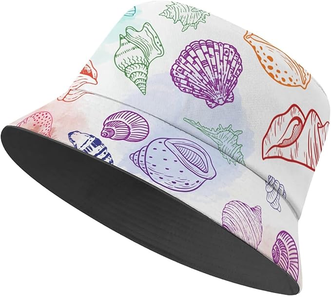 Bucket Hat for Women Men Unisex Sun Cap Packable Outdoor Fisherman Hat Headwear,Reversible Double-Side-Wear