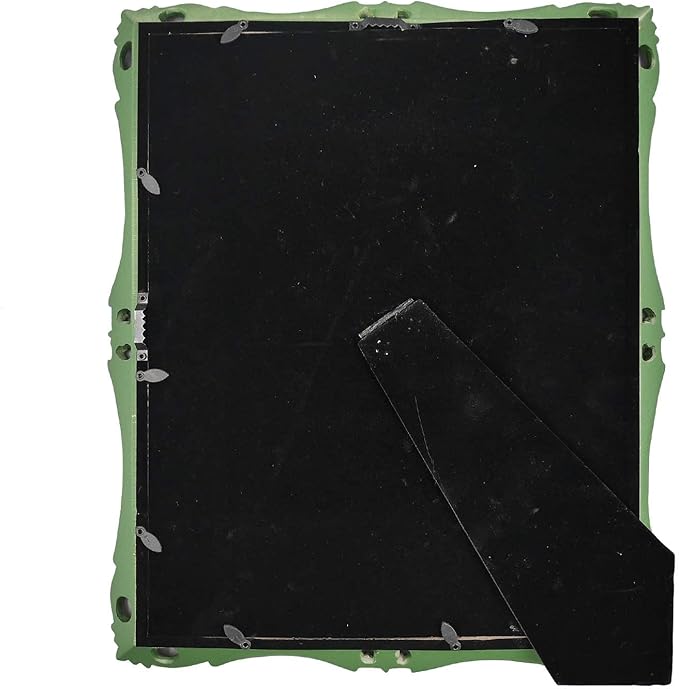 SIMON'S SHOP 11x14 Picture Frame in Moss Green with Gold Accents, Vintage Picture Frames 11x14 with Mat for 8x10 Image, Gallery Wall and Tabletop Display Poster Frame