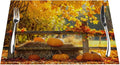PVC Placemats Set of 1 Wipeable Table Mats Washable Heat Resistant Non Slip Vinyl Dining Table Mat for Kitchen Indoor Outdoor Patio Farmhouse Place Mats Autumn Pumpkin Maple Decorative