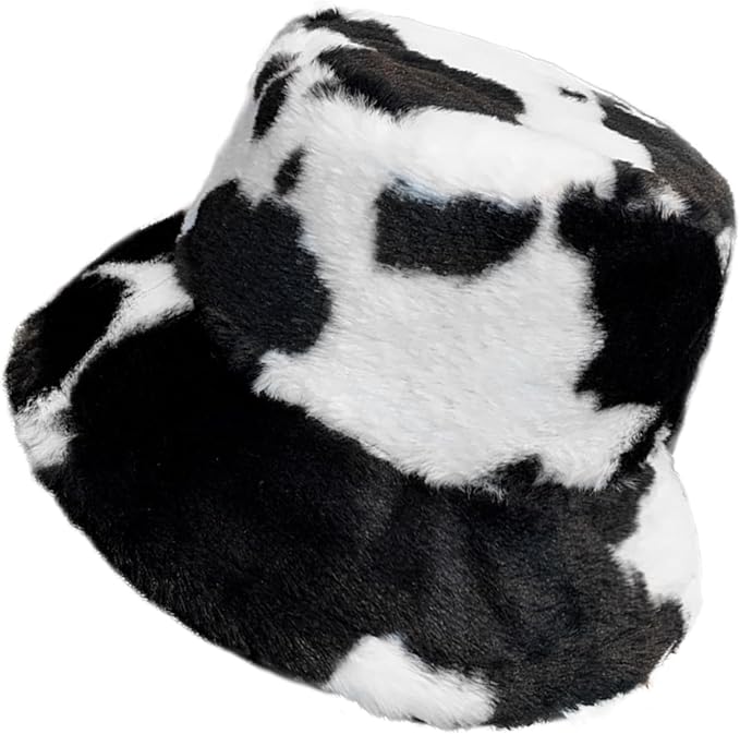 Winter Soft Faux Fur Plush Bucket Hat, Lovely Fisherman Cap, Fashion Outdoor Thick Warm Sun Cap for Women