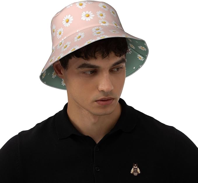 Bucket Hat Double-Side-Wear Reversible Sun Hat Beach Travel Hiking for Women Men