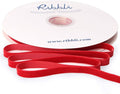 Ribbli Red Velvet Ribbon 3/8 Inches Continuous 25 Yard Spool Red Christmas Ribbon for Gift Wrapping Crafts Home Decor