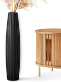 Floor Vases, Tall Floor Vase 23.6 inch (60CM, 1.96FT) Tall Vases, Sturdy Black Vase for Living Room Decor, Resin Black