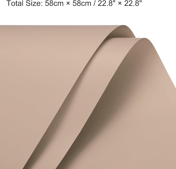 MECCANIXITY Pearlescent Film Flower Wrapping Paper 22.8x22.8 Inch Waterproof for DIY Crafts, Gift/Gift Box Packaging Lotus Gray Pack of 10