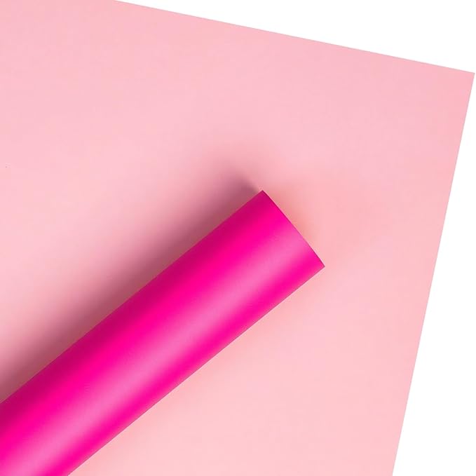 WRAPAHOLIC 20 Sheets Flower Wrapping Paper - 22.4 x 22.4 inch Hot Pink Color Water-Resistant Floral Bouquet Wrapping Paper, Florist Supplies Packaging for Wedding Birthday Gift DIY