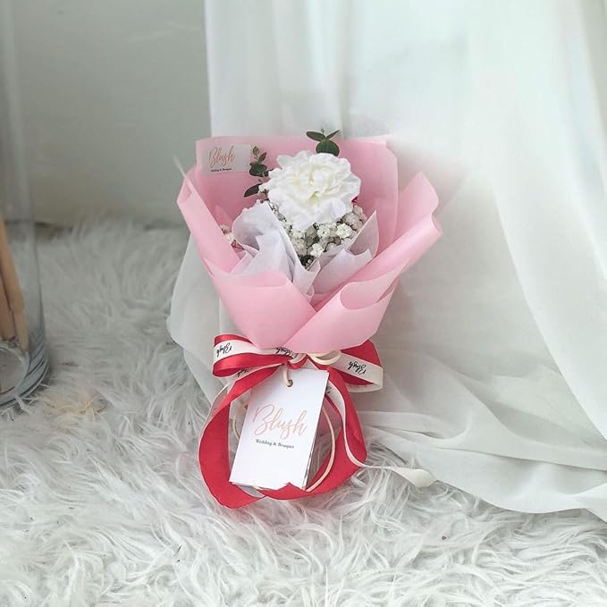 White Carnations Artificial Flowers 15PCS Carnations Flowers Silk Flowers 21.25in Fake Flowers for Wedding Home Table Centerpieces Floral Arrangements(White)