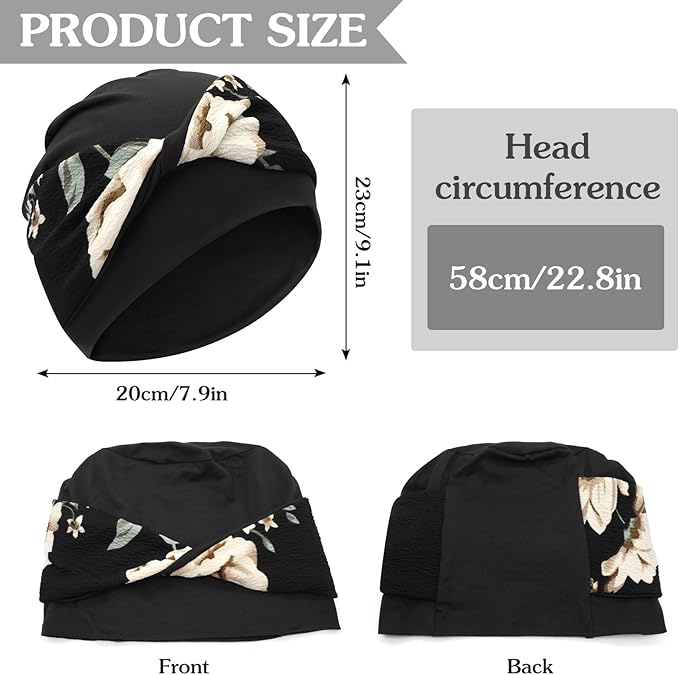 XYIYI Knot Chemo Headwear for Womens Cancer Patients, Stretchy Chemotherapy Headwraps Beanie Hats