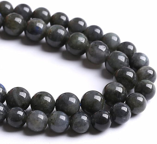 10MM 38PCS Natural Stone Black Labradorite Beads Crystal Loose Beads for Jewelry Making DIY Bracelet
